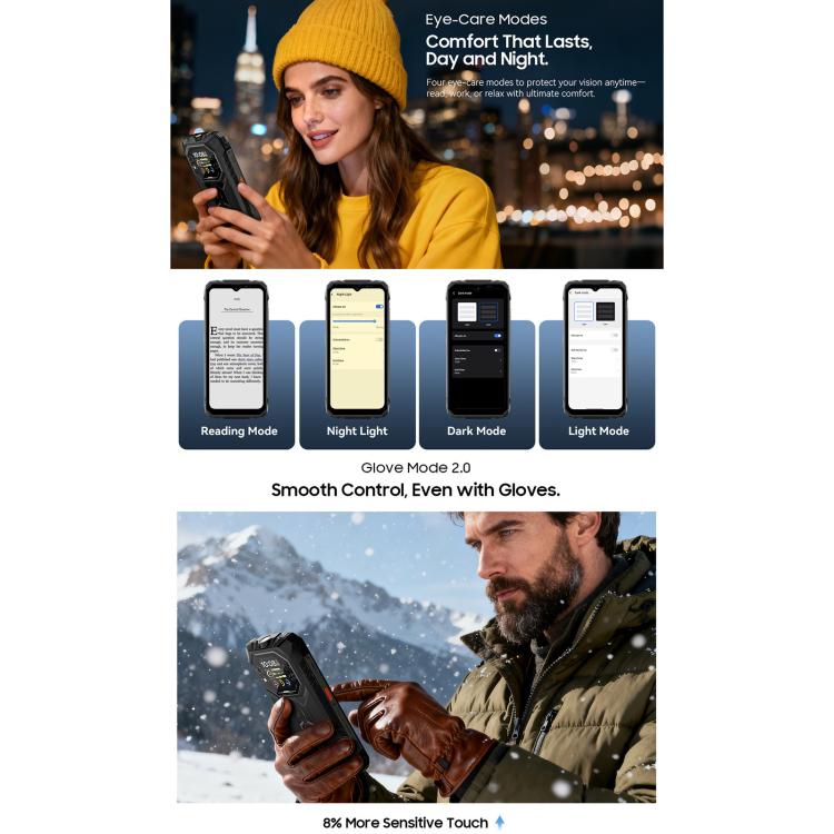 Blackview ROCK 1 러기드 폰, 8GB+256GB, 6.56인치 안드로이드 16 MT6769V/CB Helio G81 옥타 코어, 네트워크: 4G, OTG, NFC, ROCK 1 8GB+256GB