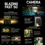 Blackview Oscal Pilot 5 5G 러기드 폰, 8GB+256GB, 6.67인치 안드로이드 16 UMS9620 T8100 옥타 코어, 네트워크: 5G, OTG, NFC