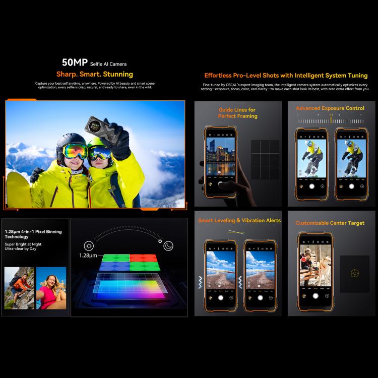 Blackview Oscal TANK 1, 12GB+256GB, 6.78인치 안드로이드 15 DokeOS 4.2 Mediatek Dimensity 7050 옥타 코어, 네트워크: 5G, OTG, NFC, 12GB+256GB
