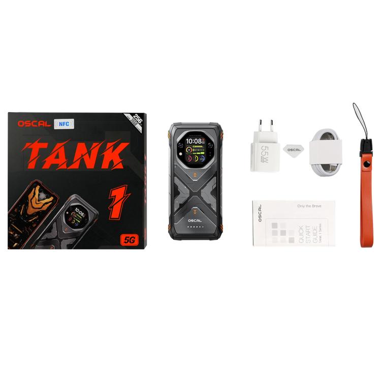 Blackview Oscal TANK 1, 12GB+256GB, 6.78인치 안드로이드 15 DokeOS 4.2 Mediatek Dimensity 7050 옥타 코어, 네트워크: 5G, OTG, NFC, 12GB+256GB