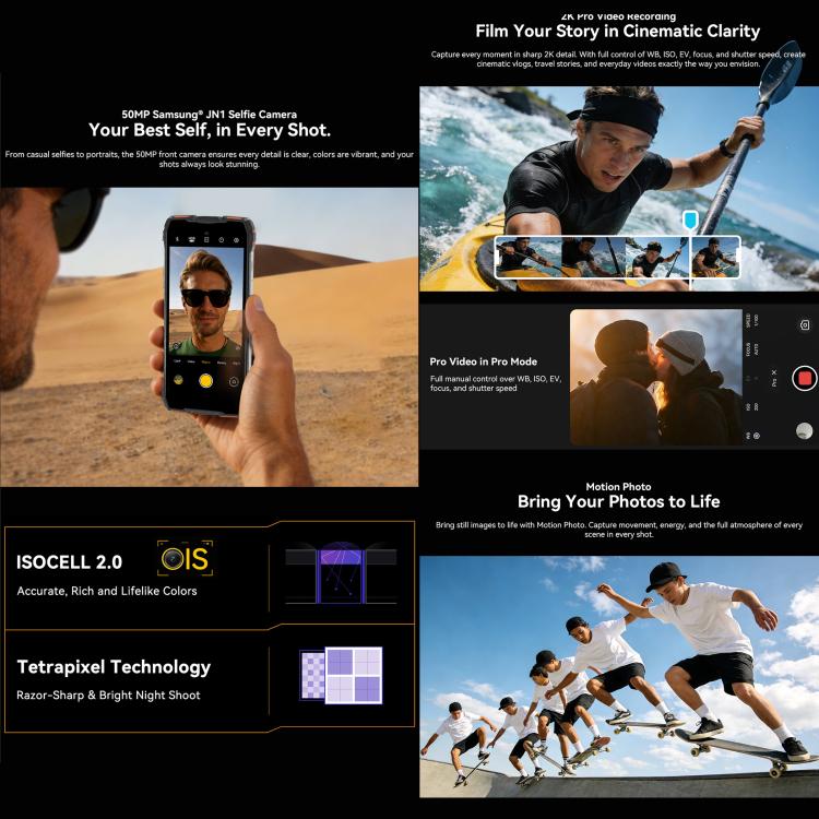 Blackview ROCK 3 러기드 폰, 열화상 카메라, 8GB+256GB, 6.78인치 안드로이드 16 MT8781 Helio G100 옥타 코어, 네트워크: 4G, OTG, NFC