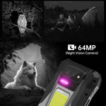Unihertz 8849Tank X 프로젝터 러기드 폰, 16GB+512GB, 측면 지문 인식, 야간 투시, 6.78인치 안드로이드 15 MediaTek Dimensity 8200 옥타 코어, 네트워크: 5G, NFC, Tank X 16GB+512GB