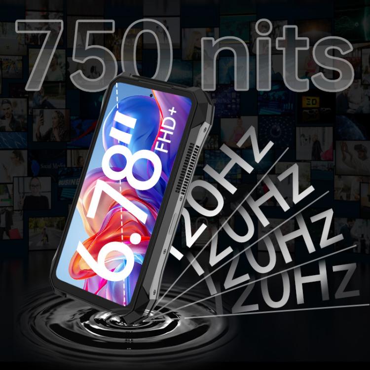 Unihertz 8849Tank X 프로젝터 러기드 폰, 16GB+512GB, 측면 지문 인식, 야간 투시, 6.78인치 안드로이드 15 MediaTek Dimensity 8200 옥타 코어, 네트워크: 5G, NFC, Tank X 16GB+512GB