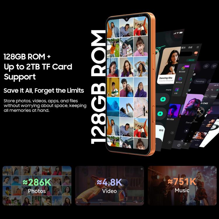 Blackview WAVE 7C, 4GB+128GB, 6.56인치 안드로이드 16 Unisoc UMS312 Tiger T310 쿼드 코어, 네트워크: 4G, OTG, 4GB+128GB