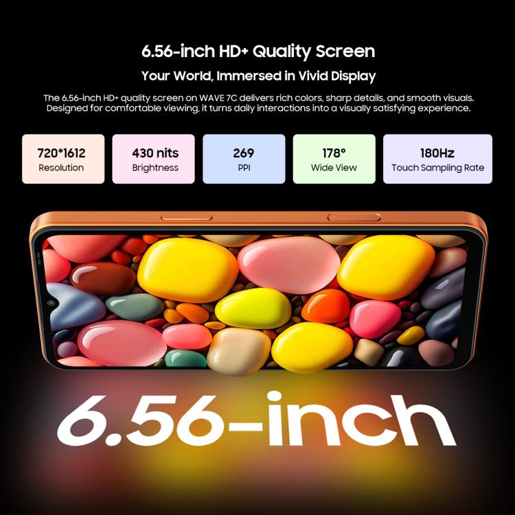 Blackview WAVE 7C, 4GB+128GB, 6.56인치 안드로이드 16 Unisoc UMS312 Tiger T310 쿼드 코어, 네트워크: 4G, OTG, 4GB+128GB