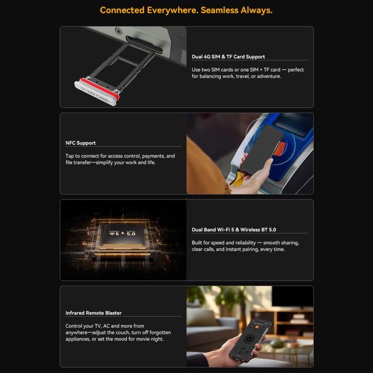 Blackview Oscal Pilot 6 열 방열 러기드 폰, 12GB+256GB, 야간 투시 카메라, 6.78인치 안드로이드 16 MediaTek MT8781 Helio G100 옥타 코어, 네트워크: 5G, OTG, NFC