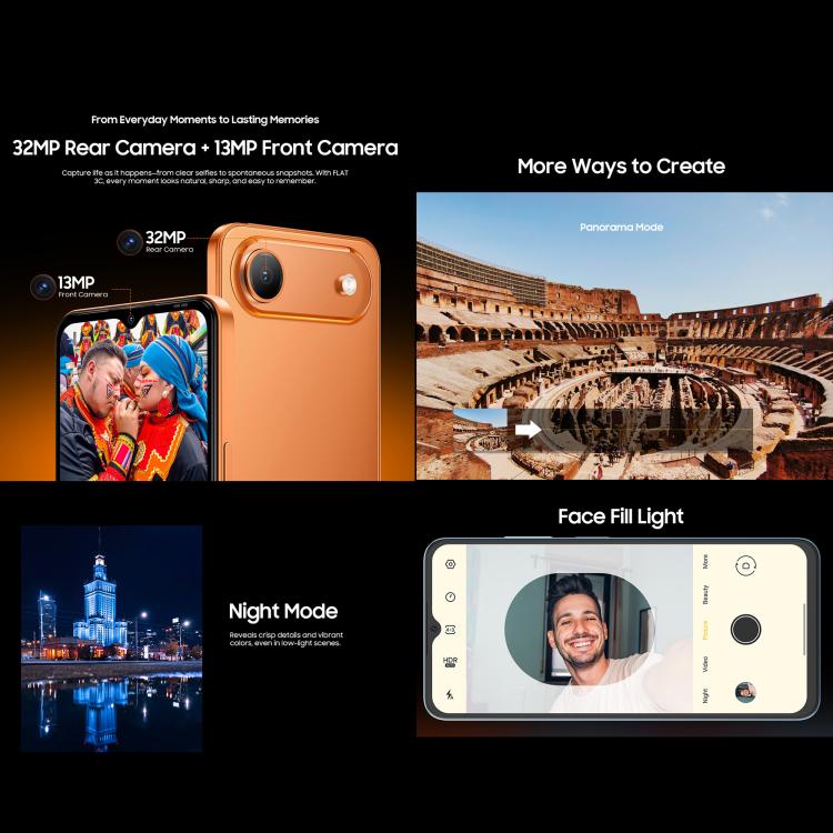 Blackview Oscal FLAT 3C, 4GB+64GB, 6.56인치 Android 16 Unisoc UMS312 T310 쿼드 코어, OTG, 네트워크: 4G, 4GB+64GB