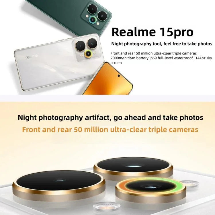 Realme 15 Pro, 16GB+512GB, 6.8인치 Realme UI 6.0 Android 15 Snapdragon 7 Gen 4 옥타 코어, NFC, 네트워크: 5G, 16GB+512GB