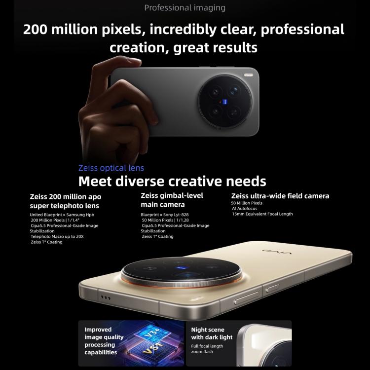 비보 X300 프로, 16GB+1TB, 6.78인치 OriginOS 6 안드로이드 16 디멘시티 9500 옥타 코어, OTG, NFC, 네트워크: 5G, 16GB+1TB