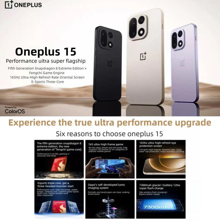원플러스 15, 12GB+512GB, 화면 지문 인식, 6.78인치 컬러OS 16.0 스냅드래곤 8 엘리트 5세대 옥타 코어, NFC, 네트워크: 5G, 12GB+512GB