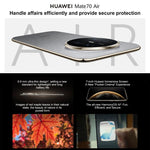 HUAWEI Mate 70 Air, 12GB+512GB, 측면 지문 인식, 7인치 HarmonyOS 5.1 Kirin 9020B, NFC, OTG, 구글 플레이 미지원, 12GB+512GB