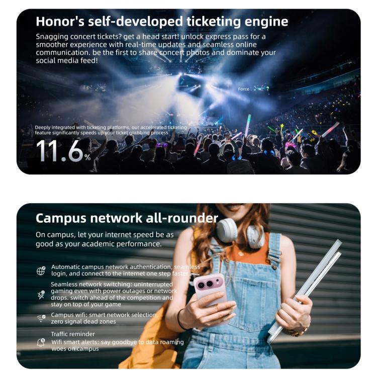 Honor 500, 12GB+256GB, 화면 지문 인식, 6.55인치 MagicOS 10.0 / 안드로이드 16 Snapdragon 8s Gen 4 옥타 코어, 네트워크: 5G, NFC, OTG, Honor 500, 12GB+256GB