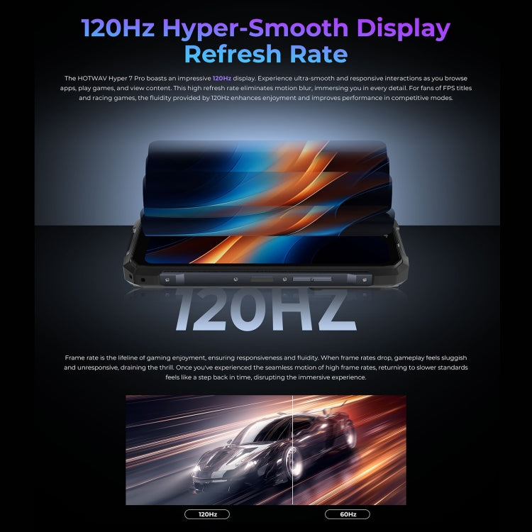 HOTWAV Hyper 7 Pro 러기드 폰, 16GB+256GB, 10800mAh, 6.6인치 안드로이드 14 MediaTek Dimensity 7050 5G, 네트워크: 5G, OTG, NFC