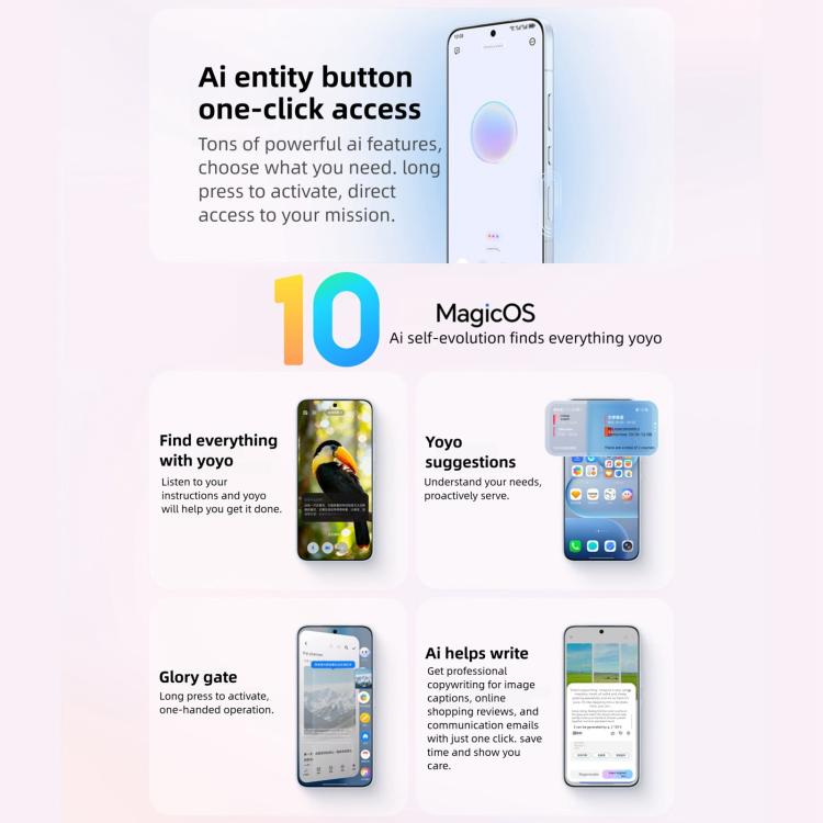 Honor 500 Pro, 16GB+1TB, Screen Fingerprint, 6.55 inch MagicOS 10.0 / Android 16 Snapdragon 8 Elite Gen 4 Octa Core, Network: 5G, NFC, OTG, Honor 500 Pro, 16GB+1TB