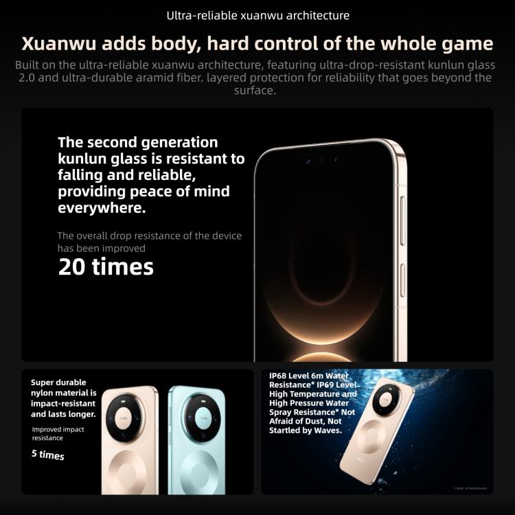 HUAWEI Mate 80 Pro, 16GB+512GB, 측면 지문 인식, 6.75인치 HarmonyOS 6.0 Kirin 9030, NFC, OTG, 구글 플레이 미지원, 16GB+512GB