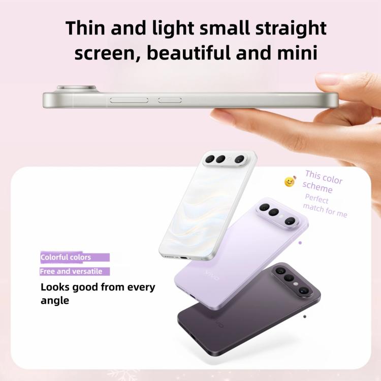 vivo S50 Pro mini, 12GB+256GB, 3D 지문 인식, 6.31인치 Android 16 OriginOS 6 Snapdragon 8 Gen 5 옥타 코어, OTG, NFC, 네트워크: 5G, 구글 플레이 지원, 12GB+256GB
