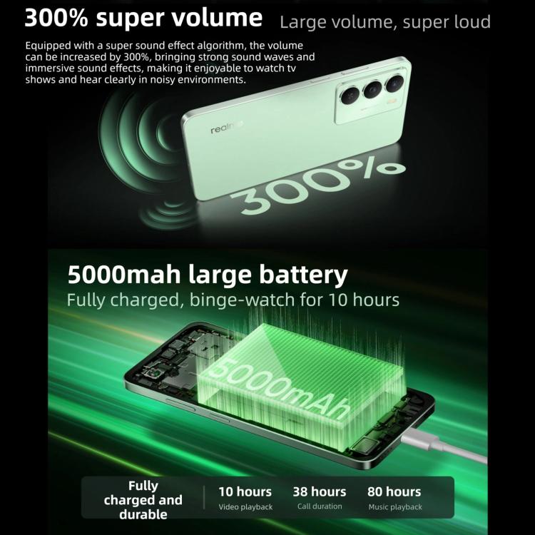 Realme V70, 12GB+256GB, 6.67인치 Realme UI 6.0 Android 15 Dimensity 6300 5G 옥타 코어, 네트워크: 5G, 12GB+256GB