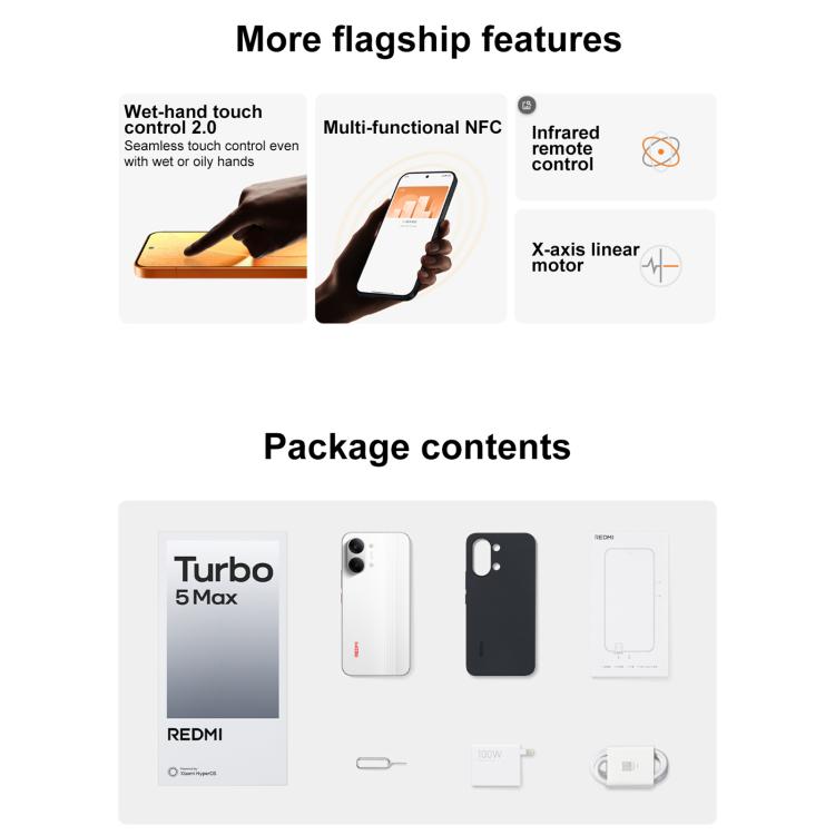 Xiaomi REDMI Turbo 5 Max, 16GB+1TB, 6.83 inch Xiaomi HyperOS 3 Dimensity 9500s Octa Core, NFC, Network: 5G, 16GB+1TB