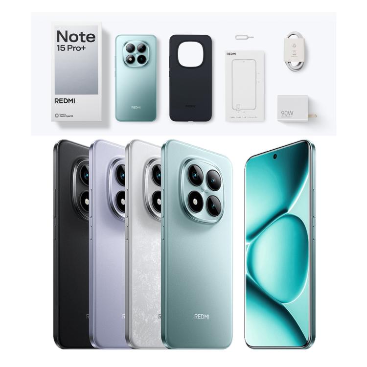 샤오미 레드미 노트 15 프로+ 5G, 16GB+512GB, 6.83인치 샤오미 하이퍼OS 2 스냅드래곤 7s 4세대 옥타 코어, 네트워크: 5G, NFC, 16GB+512GB