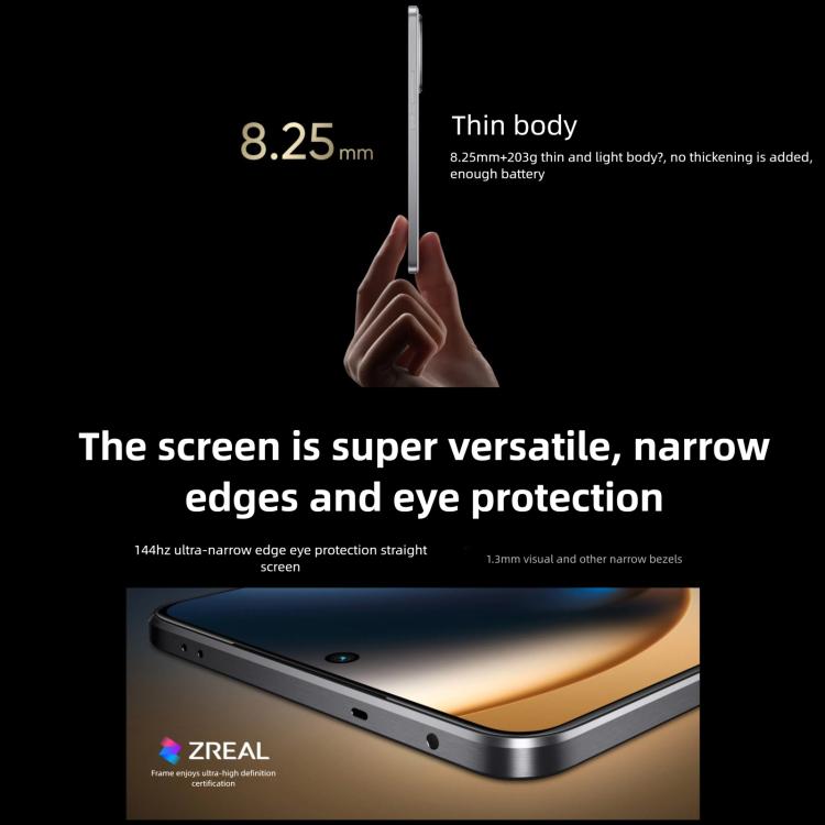 Realme GT7, 16GB+512GB, 6.8 inch Android 15 / Realme UI 6.0 MediaTek Dimensity 9400+ Octa Core, NFC, Network: 5G, Support Google Play, 16GB+512GB