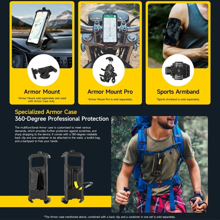 Ulefone Armor 27 Pro 러기드 폰, 12GB+256GB, 야간 투시, 10600mAh, 6.78인치 안드로이드 14 MediaTek Dimensity 6300 옥타 코어, 네트워크: 5G, NFC, Armor 27 Pro