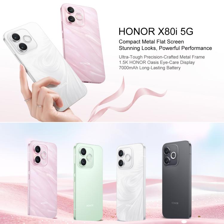 Honor X80i, 12GB+512GB, 화면 내 지문 인식, 6.6인치 MagicOS 10.0 Android 16.0 Dimensity 6500 Elite 옥타 코어, 네트워크: 5G, OTG, NFC, 12GB+512GB