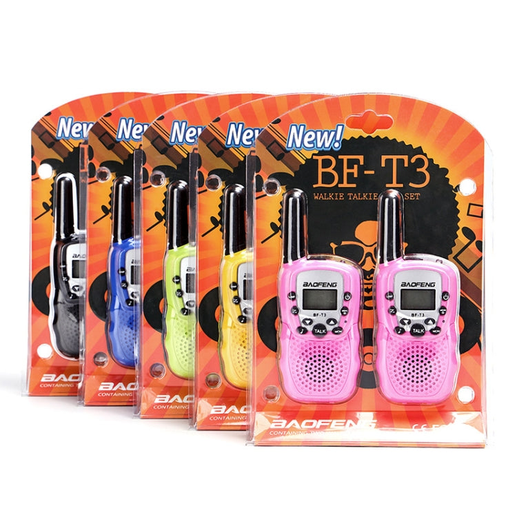 2개 BaoFeng BF-T3 1W 어린이용 단일 밴드 라디오 휴대용 워키토키 모니터 기능 포함, EU 플러그, BF-T3 EU 플러그