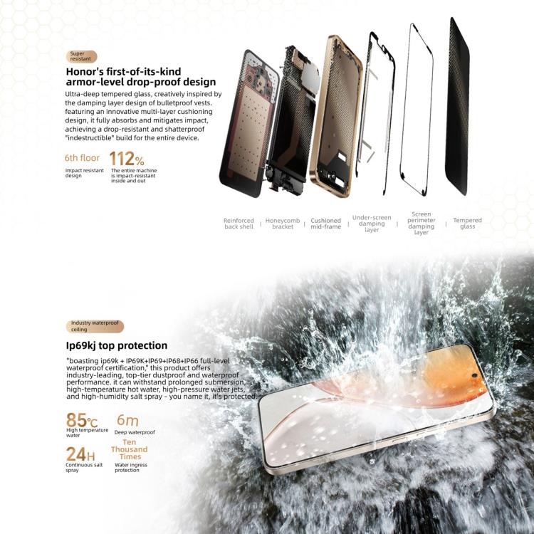 Honor X70 업데이트 버전, 8GB+128GB, 화면 지문 인식, 6.79인치 MagicOS 10.0 / Android 16 Snapdragon 6 Gen 4 옥타 코어, 네트워크: 5G, OTG, NFC, 구글 플레이 지원, 8GB+128GB
