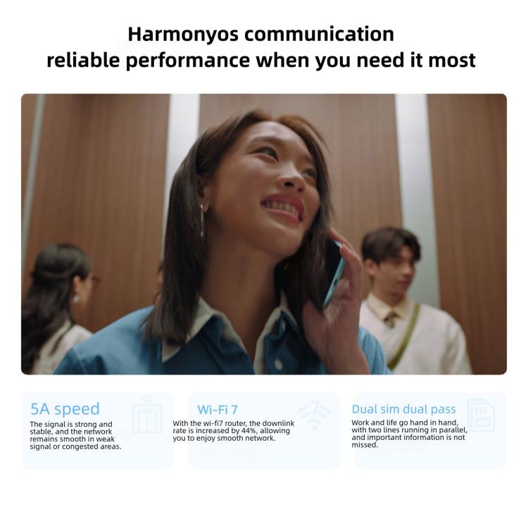 HUAWEI Enjoy 90 Plus, 8GB+256GB, 측면 지문 인식, 6.67인치 HarmonyOS 6.0 Kirin 8000, OTG, 구글 플레이 미지원, 8GB+256GB