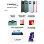 샤오미 17 글로벌, 12GB+256GB, 초음파 지문 인식, 6.3인치 Xiaomi HyperOS 3 Snapdragon 8 Elite Gen 5 옥타 코어, NFC, 네트워크: 5G, 12GB+256GB