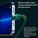 WK WDC-180 6A 파이오니어 시리즈 USB to 8핀 투명 고속 충전 데이터 케이블, 길이: 1m, USB to 8핀
