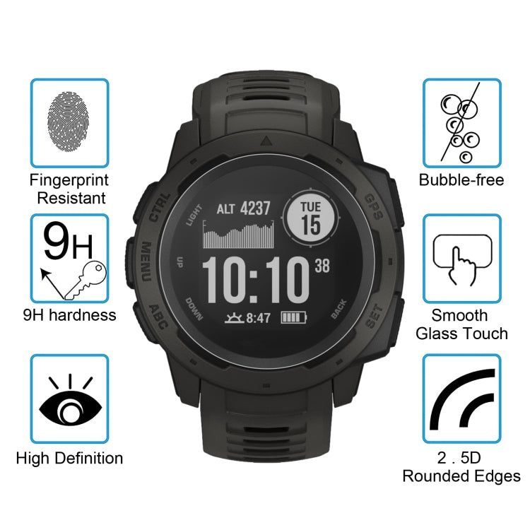 ENKAY Hat-Prince for 38mm Diameter Circular Dial Smart Watch 0.2mm 9H Surface Hardness 2.15D Curved Explosion-proof Tempered Glass Screen Film