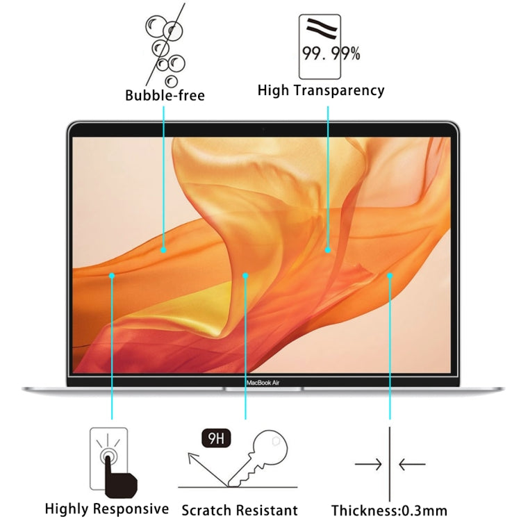 0.26mm 9H 표면 경도 방폭 강화유리 필름, MacBook Air 13.3 (2018)용