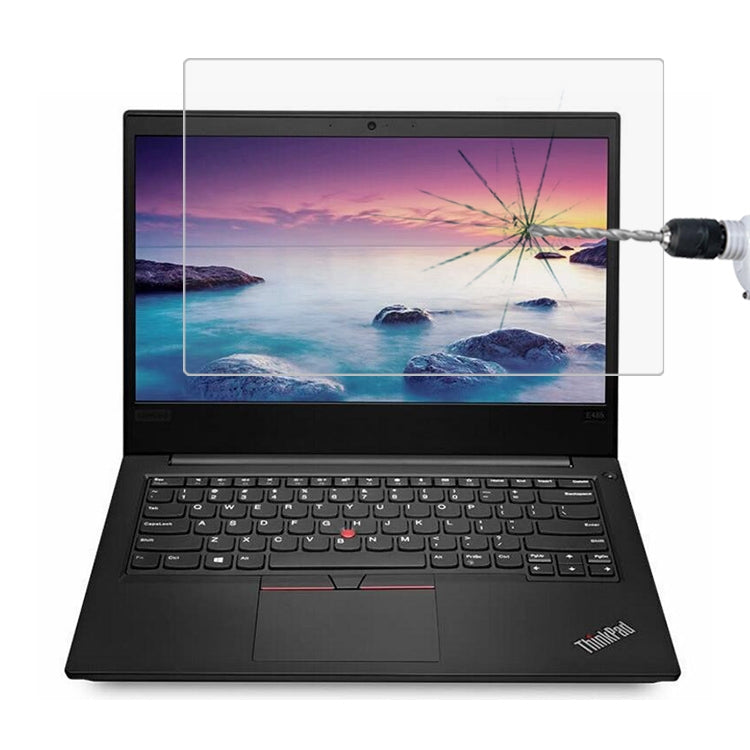 Lenovo ThinkPad E485 14인치용 0.4mm 9H 표면 경도 풀 스크린 강화유리 필름, Lenovo E485