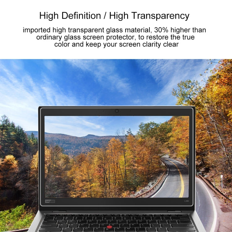 0.4mm 9H 표면 경도 풀 스크린 강화 유리 필름 Lenovo ThinkPad L380 13.3인치용, Lenovo L380