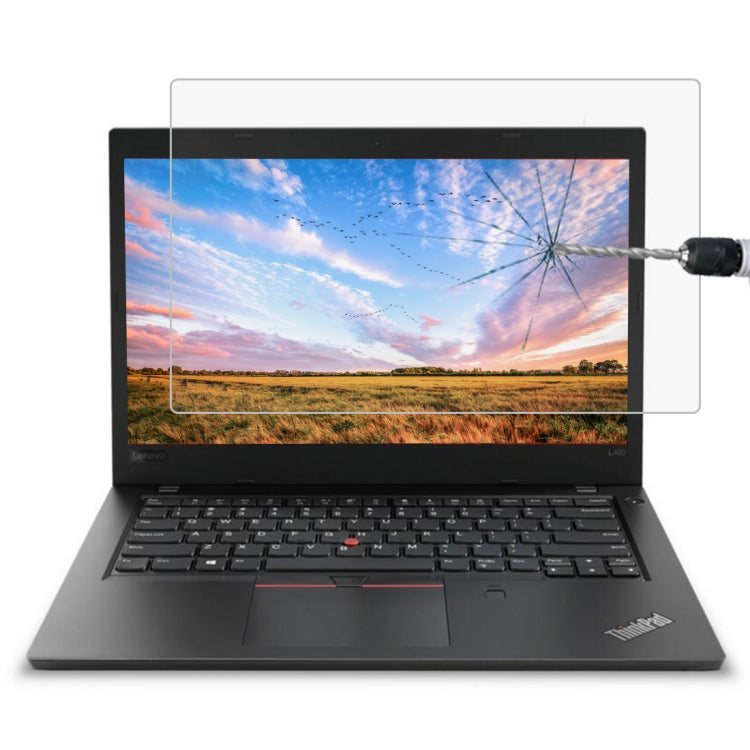 Lenovo ThinkPad L480 14인치용 0.4mm 9H 표면 경도 풀 스크린 강화유리 필름, Lenovo L480