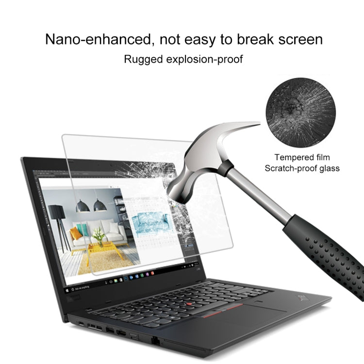 Lenovo ThinkPad L480 14인치용 0.4mm 9H 표면 경도 풀 스크린 강화유리 필름, Lenovo L480