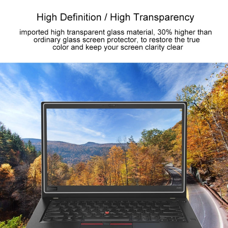 0.4mm 9H 표면 경도 풀 스크린 강화유리 필름 Lenovo ThinkPad A485 14인치용, Lenovo A485