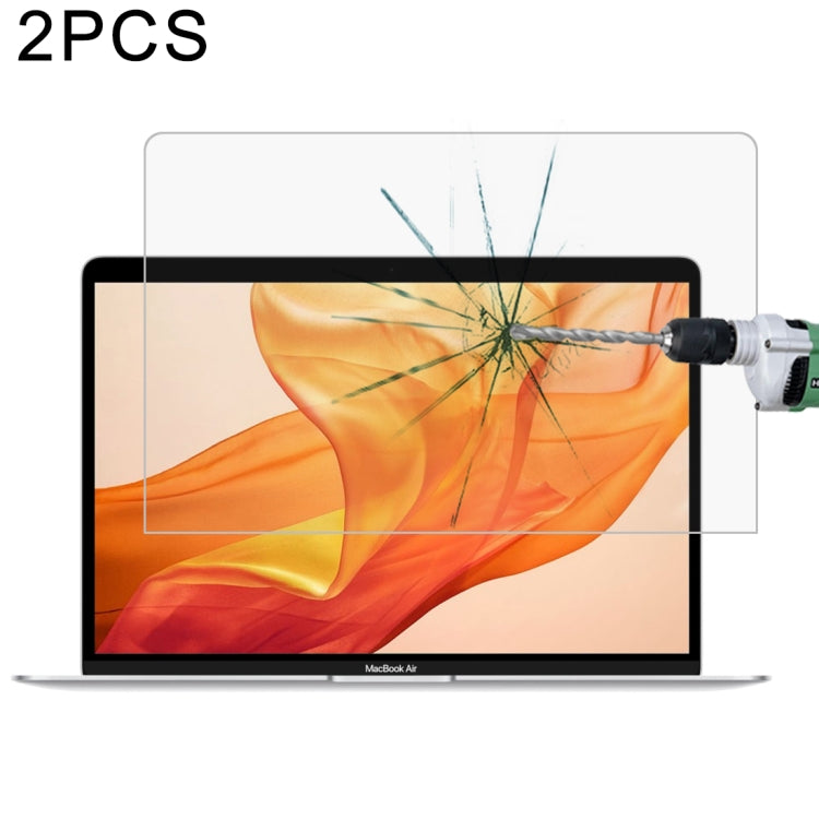 2개입 0.26mm 9H 표면 경도 방폭 강화유리 필름, MacBook Air 13.3 (2018)용