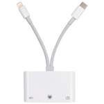 NK-107 Pro 3 in 1 USB-C / 타입-C + 8핀 수컷 to USB + RJ45 + 8핀 충전 암컷 인터페이스 어댑터, NK-107 Pro