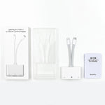 NK-107 Pro 3 in 1 USB-C / 타입-C + 8핀 수컷 to USB + RJ45 + 8핀 충전 암컷 인터페이스 어댑터, NK-107 Pro