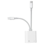 NK-1035 Pro 2 in 1 USB-C / 타입-C + 8핀 수컷 to RJ45 + 8핀 충전 암컷 인터페이스 어댑터, NK-1035 Pro