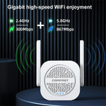 COMFAST CF-WR765AC 1200Mbps 듀얼 밴드 무선 리피터 증폭기 외부 안테나 포함, CF-WR765AC