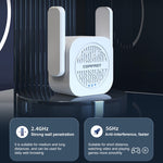 COMFAST CF-WR765AC 1200Mbps 듀얼 밴드 무선 리피터 증폭기 외부 안테나 포함, CF-WR765AC