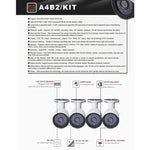 A4B2 4채널 총알형 IP 카메라 NVR 키트, 야간 투시 / 동작 감지 지원, IR 거리: 20m, A4B2/키트 720P, A4B2/키트 1080P, A4B2/키트 960P