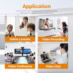 ESCAM PVR006 HD 1080P USB2.0 HD 웹캠 마이크 포함 PC용, PVR006