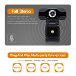 ESCAM PVR006 HD 1080P USB2.0 HD 웹캠 마이크 포함 PC용, PVR006