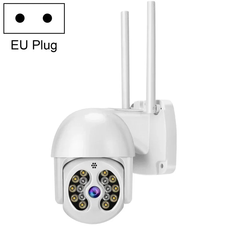 Tuya QX56 300만 화소 IP66 방수 2.4G 무선 IP 카메라, 아마존 알렉사 & 구글 홈 & 모션 감지 & 양방향 오디오 & 풀 컬러 야간 시야 & TF 카드 지원, EU 플러그, 아마존 알렉사 & 구글 홈 지원