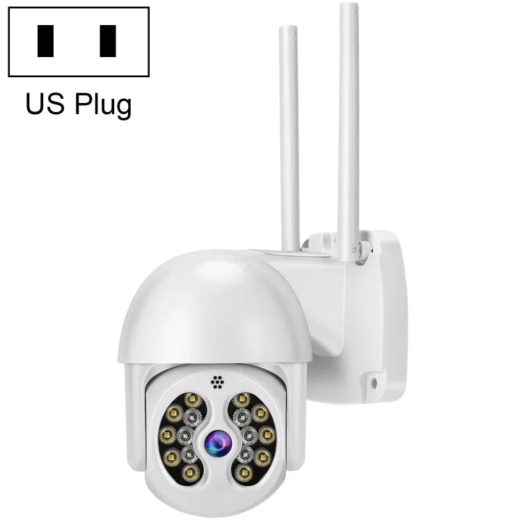 Tuya QX56 300만 화소 IP66 방수 2.4G 무선 IP 카메라, 아마존 알렉사 & 구글 홈 & 모션 감지 & 양방향 오디오 & 풀 컬러 야간 시야 & TF 카드 지원, EU 플러그, 아마존 알렉사 & 구글 홈 지원