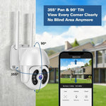 Tuya QX56 300만 화소 IP66 방수 2.4G 무선 IP 카메라, 아마존 알렉사 & 구글 홈 & 모션 감지 & 양방향 오디오 & 풀 컬러 야간 시야 & TF 카드 지원, EU 플러그, 아마존 알렉사 & 구글 홈 지원